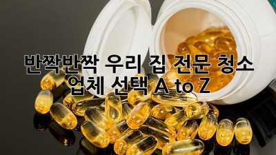 ✨ 반짝반짝 우리 집! 전문 청소 업체 선택 A to Z 🏠🧼